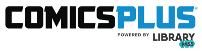 Image that reads Comics Plus powered by Library Pass