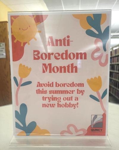 Image of flyer that reads anti-boredom month
