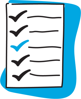 Image of list with checkmarks