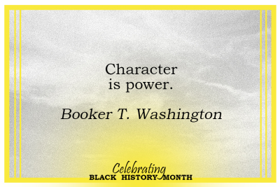 Image of graphic reading Character is power