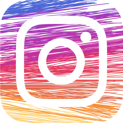 Image of Instagram camera logo with various colors in background