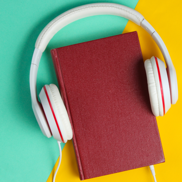 Headphones on Book, Talking books