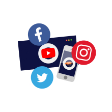 Image of different social media icons