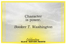 Image of graphic reading Character is power