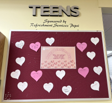 Photograph taken of Bulletin Board in the Teen Zone