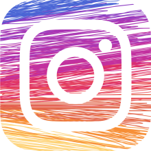 Image of Instagram camera logo with various colors in background