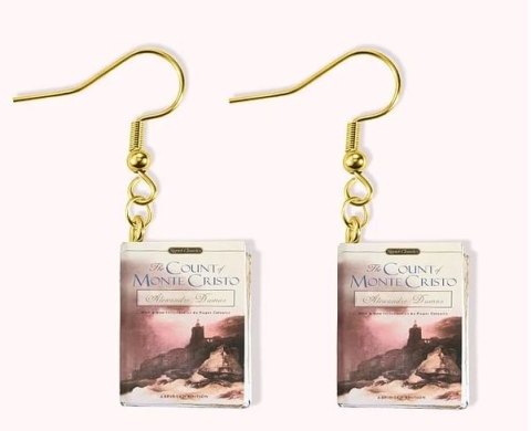 photo of a pair of book earrings