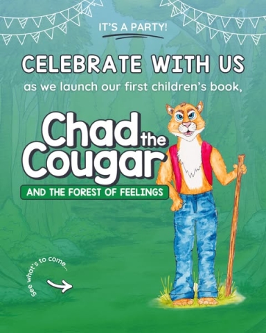 Chad the Cougar book launch flyer