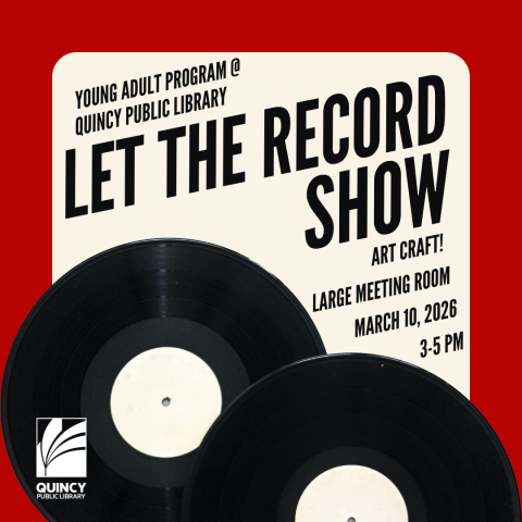 This graphic shows two vinyl records. This is an advertisement for an artistic craft related to vinyl records.