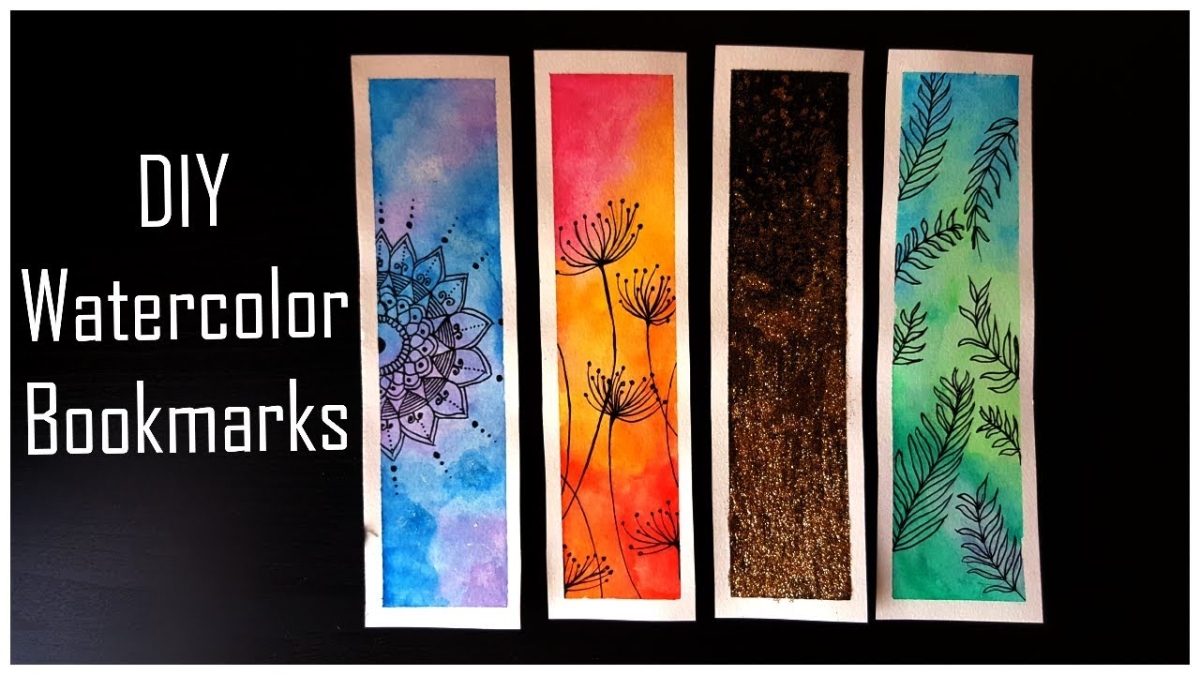 watercolor bookmarks