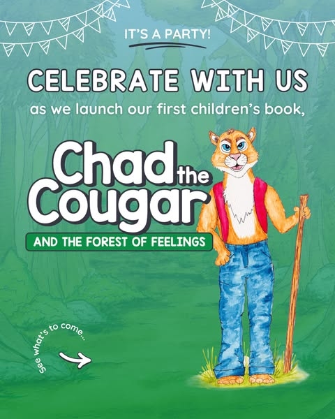 Chad the Cougar book launch flyer